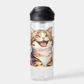 Gelukkige Kat Waterfles (Achterkant)