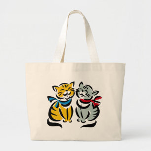 Gelukkige Katjes Grote Tote Bag
