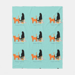 Gelukkige Katten Dame Fleece Deken