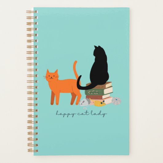 Gelukkige Katten Dame Planner (Voorkant)