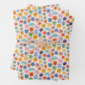 Gelukkige katten inpakpapier vel (In situ)