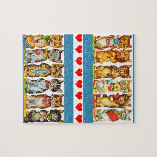 gelukkige katten legpuzzel (Horizontaal)