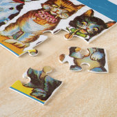 gelukkige katten legpuzzel (Zijkant)