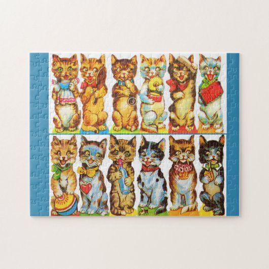 gelukkige katten legpuzzel (Horizontaal)