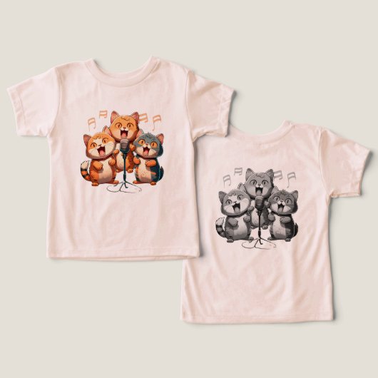 Gelukkige katten zingen (Ontwerp Voorkant & Achterkant)