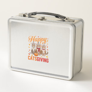 Gelukkige Kattendankdag Katten Halloween Thanksgiv