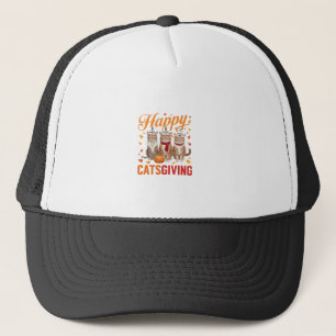 Gelukkige Kattendankdag Katten Halloween Thanksgiv Trucker Pet