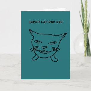 Gelukkige kattenvaderdag kaart
