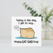 Gelukkige kattenvadersdag, gelukkige pootvadersdag kaart (Staand voorkant)