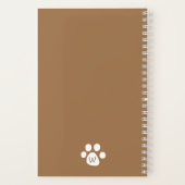 Gelukkige Kawaii Calico Cat dansen op muziek Notitieboek (Achterkant)