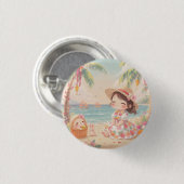 GELUKKIGE KAWAII HAWAI BUTTON (Voorkant /achterkant)