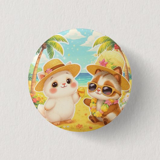 GELUKKIGE KAWAII HAWAI BUTTON (Voorkant)