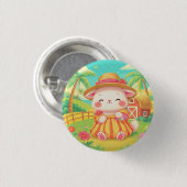 GELUKKIGE KAWAII HAWAI BUTTON (Voorkant /achterkant)