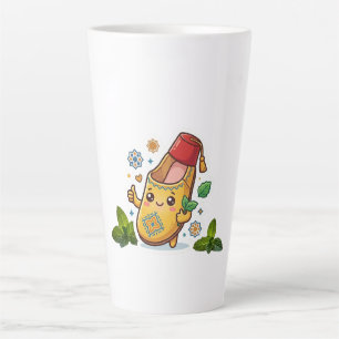 Gelukkige Kawaii Marokkaanse Balgha - Traditioneel Latte Mok