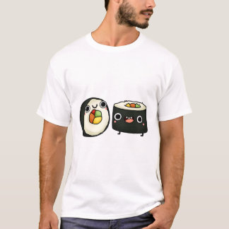 Gelukkige Kawaii Sushi Rolls T-shirt