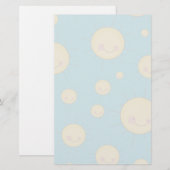 Gelukkige Kawaii zonnige zonnen patroon Briefpapier (Voorkant / Achterkant)