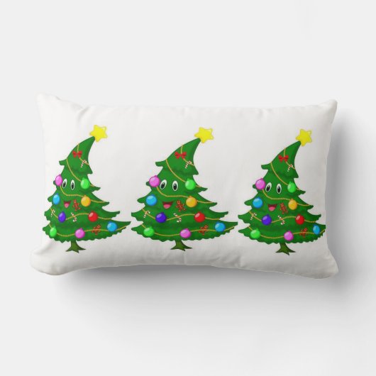 **GELUKKIGE KERST BOMEN** KERST KUSSENLOOP KUSSEN (Voorkant)