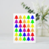 Gelukkige Kerstbomen Feestdagenkaart (Staand voorkant)