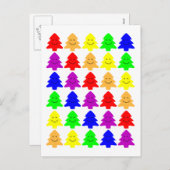 Gelukkige Kerstbomen Feestdagenkaart (Voorkant / Achterkant)