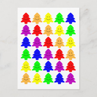 Gelukkige Kerstbomen Feestdagenkaart