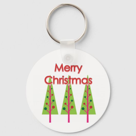 Gelukkige kerstbomen sleutelhanger (Voorkant)