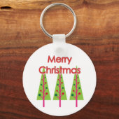 Gelukkige kerstbomen sleutelhanger (Voorkant)
