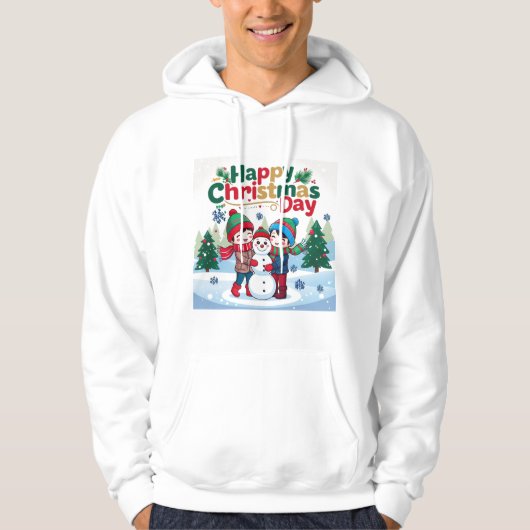 Gelukkige kerstdag hoodie (Voorkant)