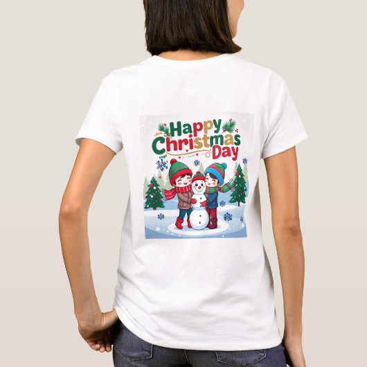 Gelukkige kerstdag t-shirt (Achterkant)