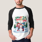 Gelukkige kerstdag t-shirt (Voorkant)