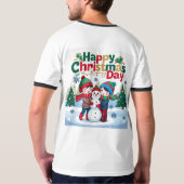 Gelukkige kerstdag t-shirt (Achterkant volledig)