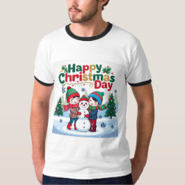Gelukkige kerstdag t-shirt
