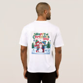 Gelukkige kerstdag t-shirt (Achterkant volledig)