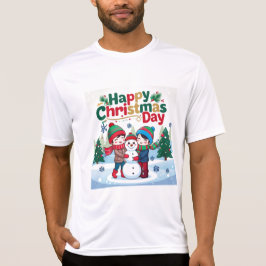 Gelukkige kerstdag t-shirt