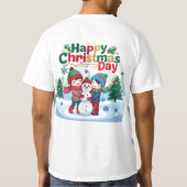 Gelukkige kerstdag t-shirt (Achterkant)