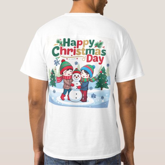 Gelukkige kerstdag t-shirt (Achterkant)