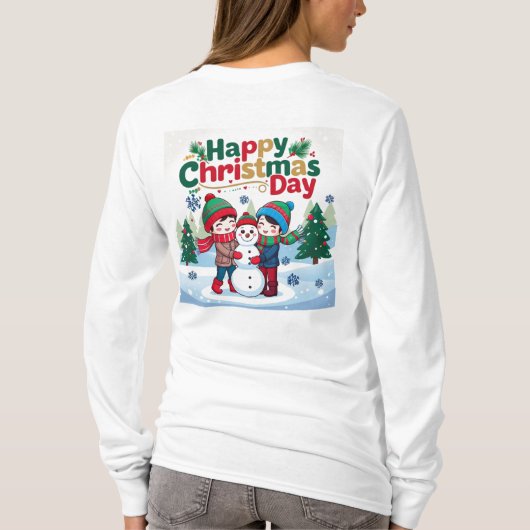 Gelukkige kerstdag t-shirt (Achterkant)