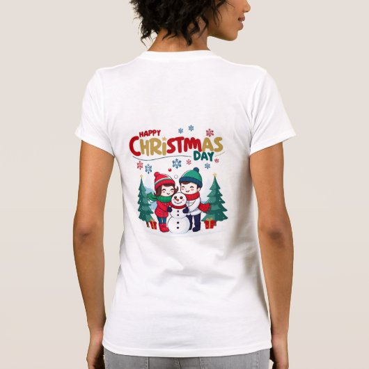 Gelukkige kerstdag t-shirt (Achterkant)