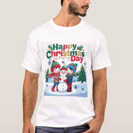 Gelukkige kerstdag t-shirt