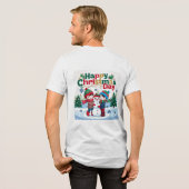 Gelukkige kerstdag Tri-Blend shirt (Voorkant)