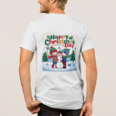 Gelukkige kerstdag Tri-Blend shirt (Achterkant)
