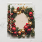 GELUKKIGE KERSTDAGKAART KAART (Voorkant / Achterkant)