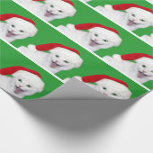 Gelukkige kerstkat cadeaupapier (Hoek)