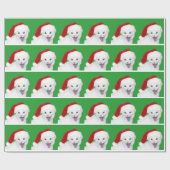 Gelukkige kerstkat cadeaupapier (Vlak)