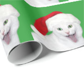 Gelukkige kerstkat cadeaupapier (Rol Hoek)
