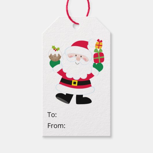 Gelukkige Kerstman Cadeautags Cadeaulabel (Voorkant)