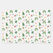 Gelukkige Kerstman Kerstmis Inpakpapier Vel (Voorkant)