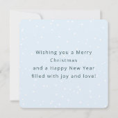 Gelukkige Kerstman, lichtblauwe Kerst Kaart (Achterkant)