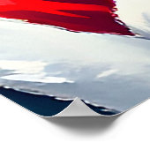 Gelukkige Kerstman Ontspannen In Feestelijke Sleig Poster (Hoek)