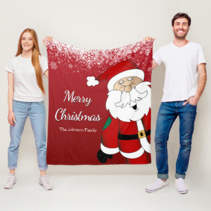Gelukkige Kerstman - Vrolijke Kerstmis Fleece Deken