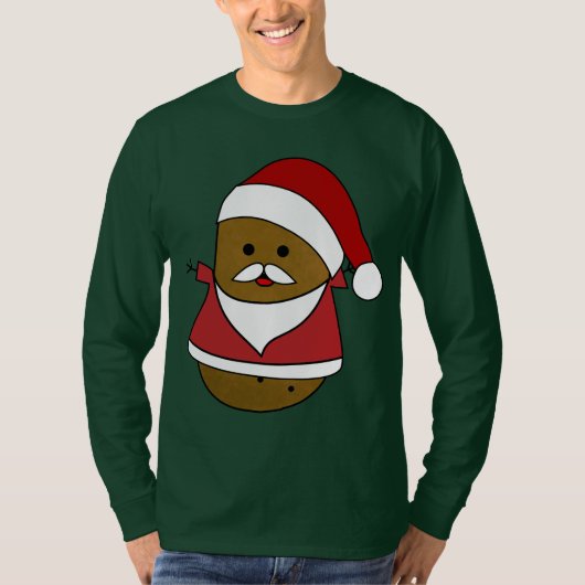 Gelukkige Kerstmis Aardappel Sinterklaas T-shirt (Voorkant)